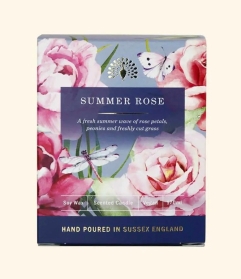 Signature Summer Rose Scented Soy Wax Candle.