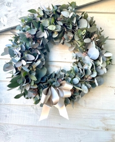 Beautiful all eucalyptus door wreath.