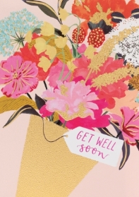 Get well soon card (blank inside for your message).