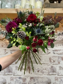 Luxury festive hand tied bouquet.