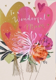 To a wonderful mum card, (blank inside for your message).