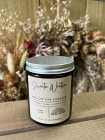 Cosy up with our ‘Sweater Weather’ hand made soy wax 180ml candle. Vegan and cruelty free. 30hr burn time.